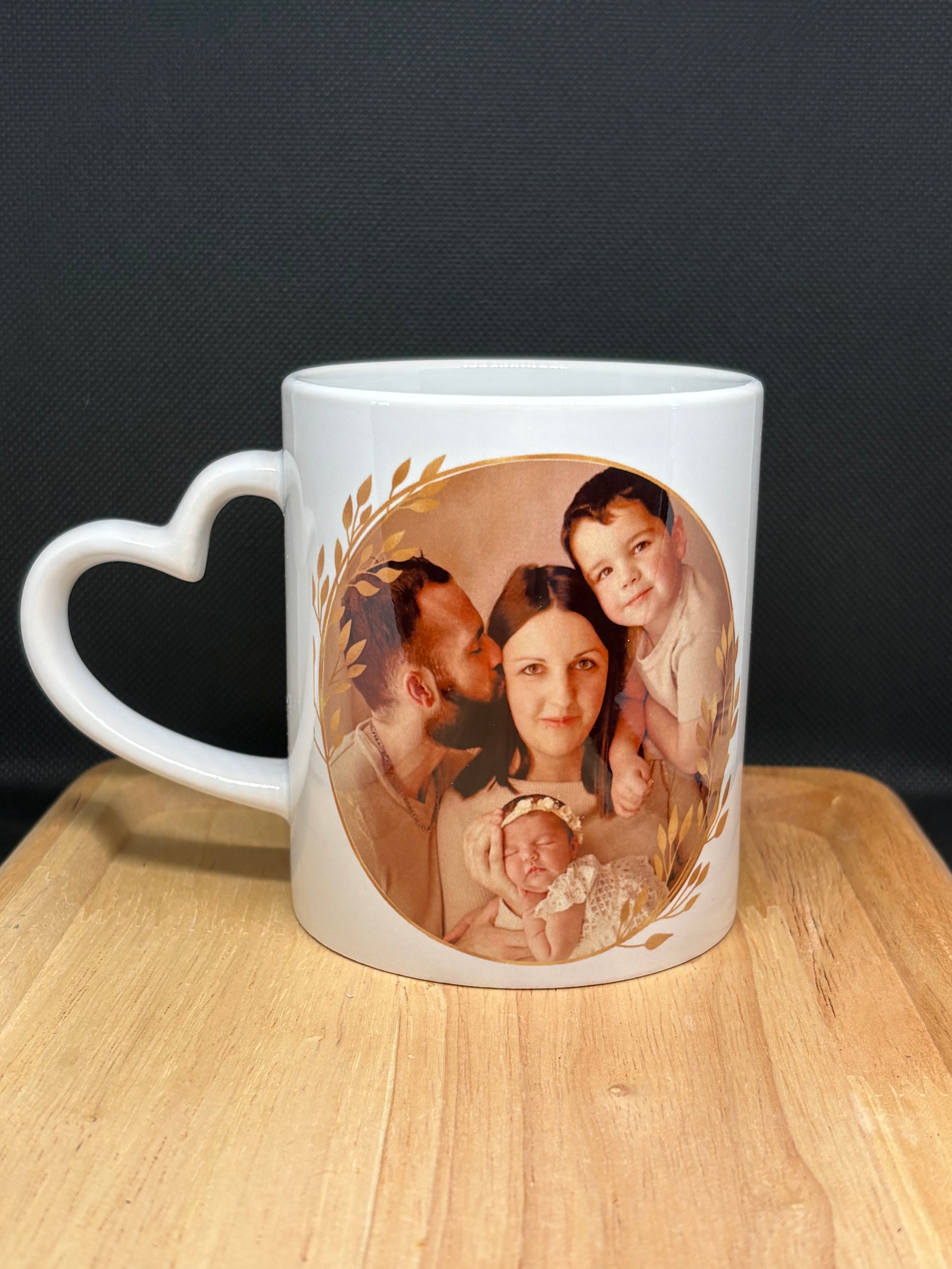 Tasse personnalisée – Anse cœur