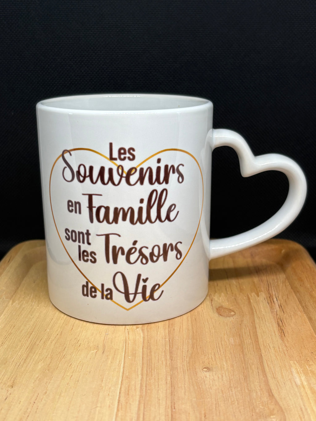Tasse personnalisée – Anse cœur