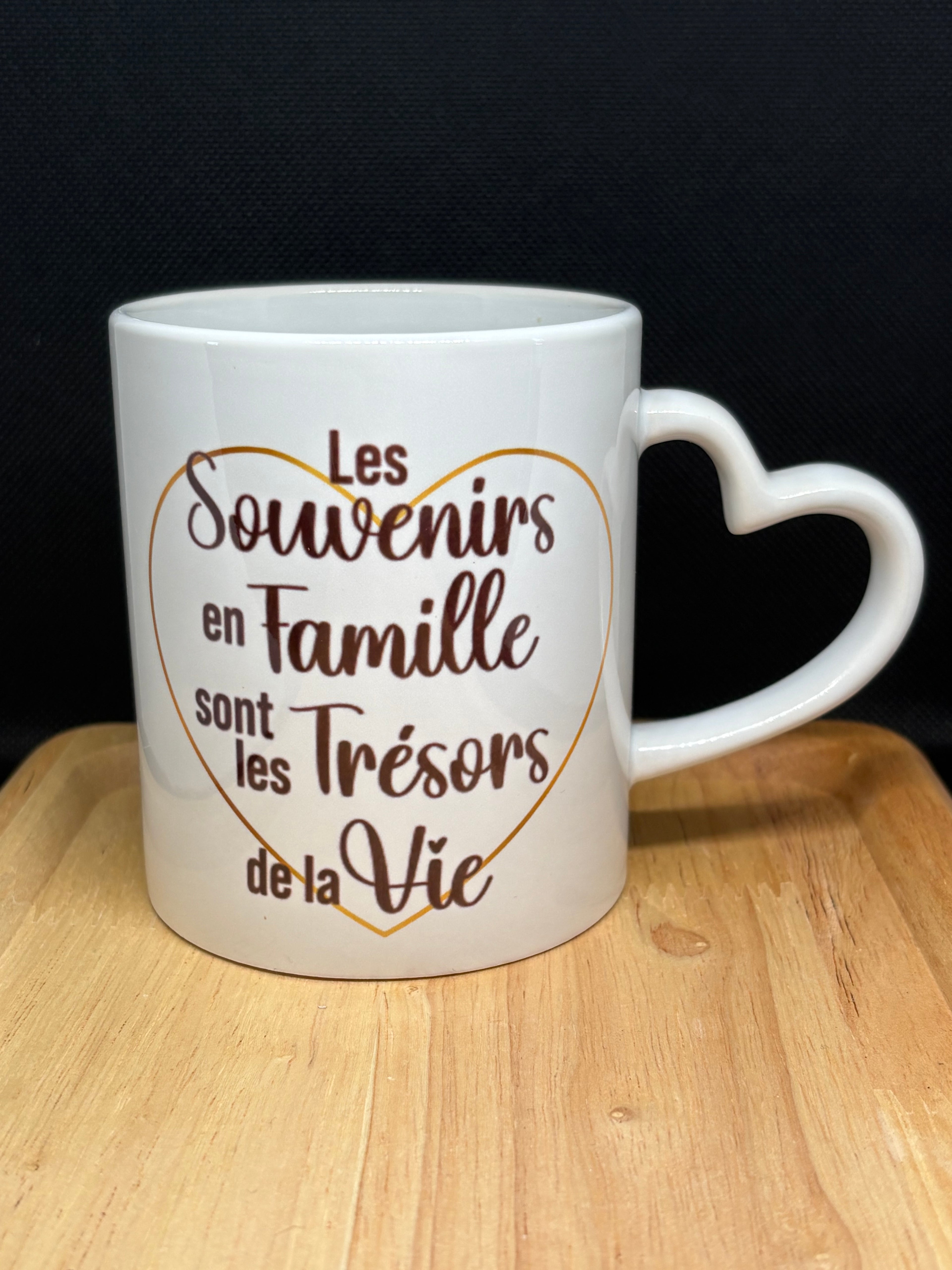 Tasse personnalisée – Anse cœur
