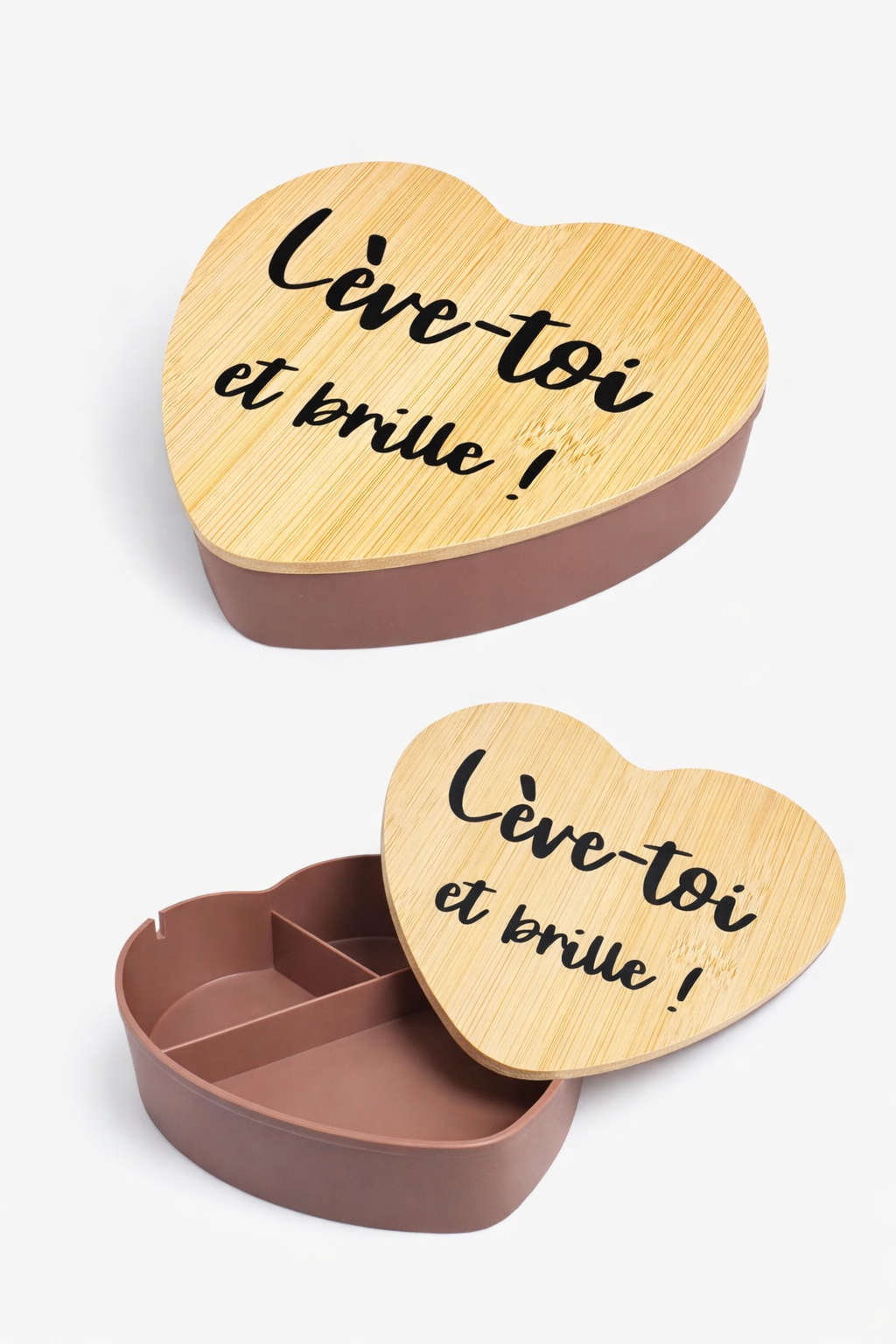 Organisateur maquillage personnalisé avec miroir en bambou 🌿 – Cadeau pratique et unique