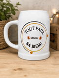 Chope Personnalisée Papa 700 ml – Cadeau Fête des Pères Original