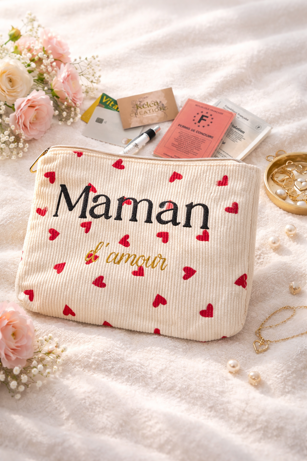 Pochette personnalisable Maman – Cadeau Fête des Mères 💖