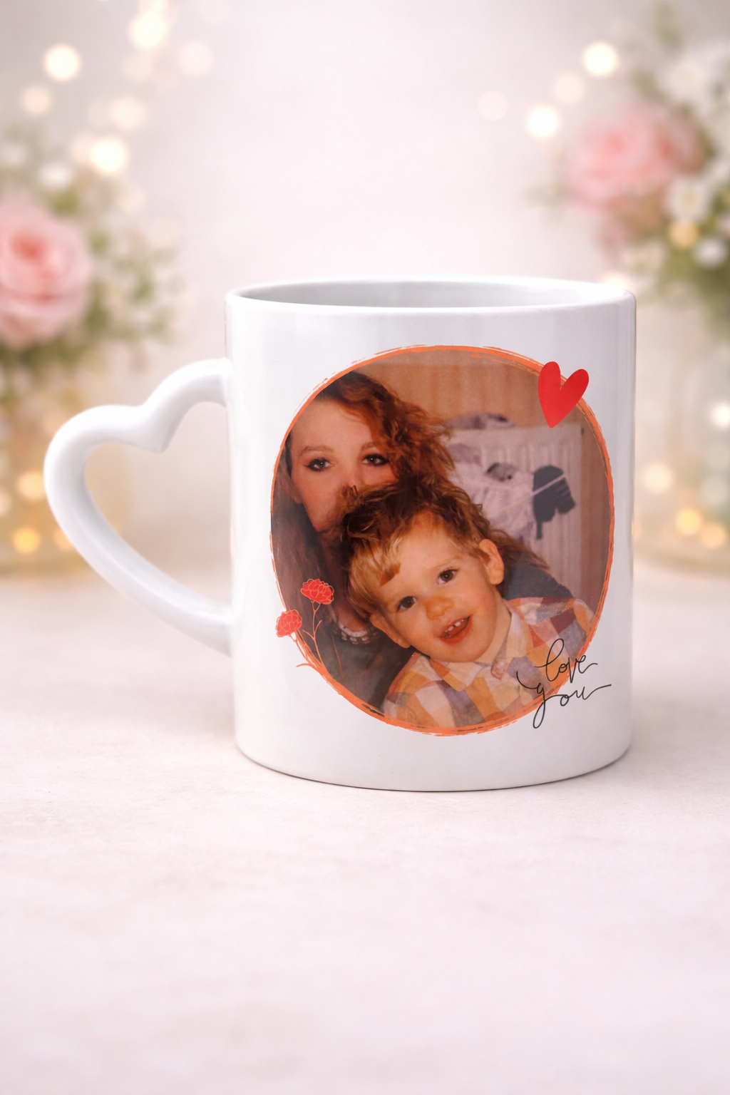 💖 Mug personnalisé Fête des mères – Anse cœur ☕  Un cadeau unique pour une maman exceptionnelle ❤️