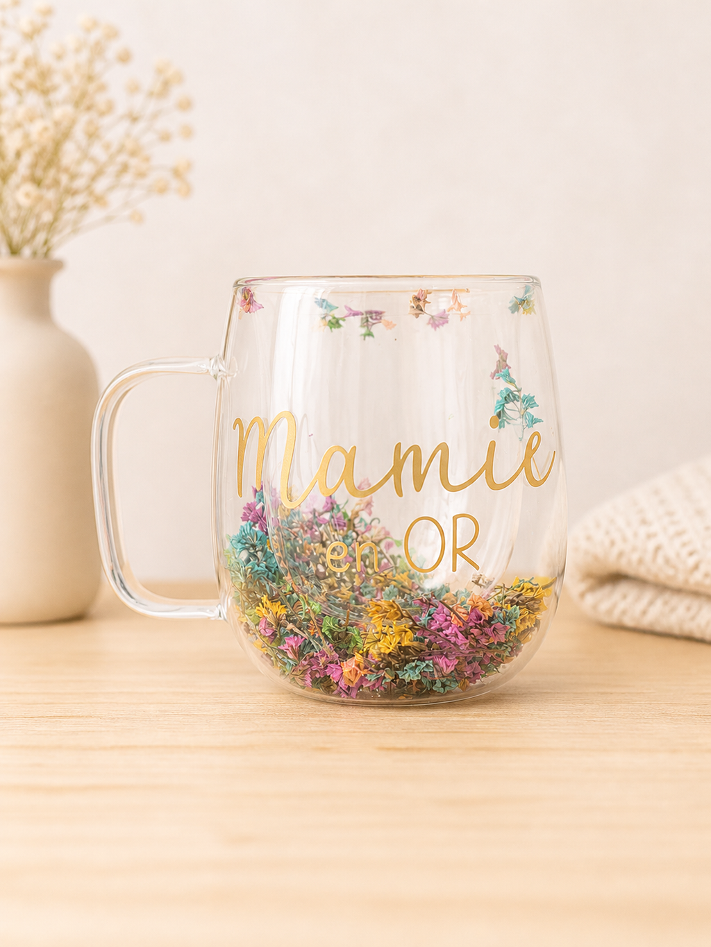 Tasse fleurie personnalisée – Cadeau original et plein d’émotion 💐