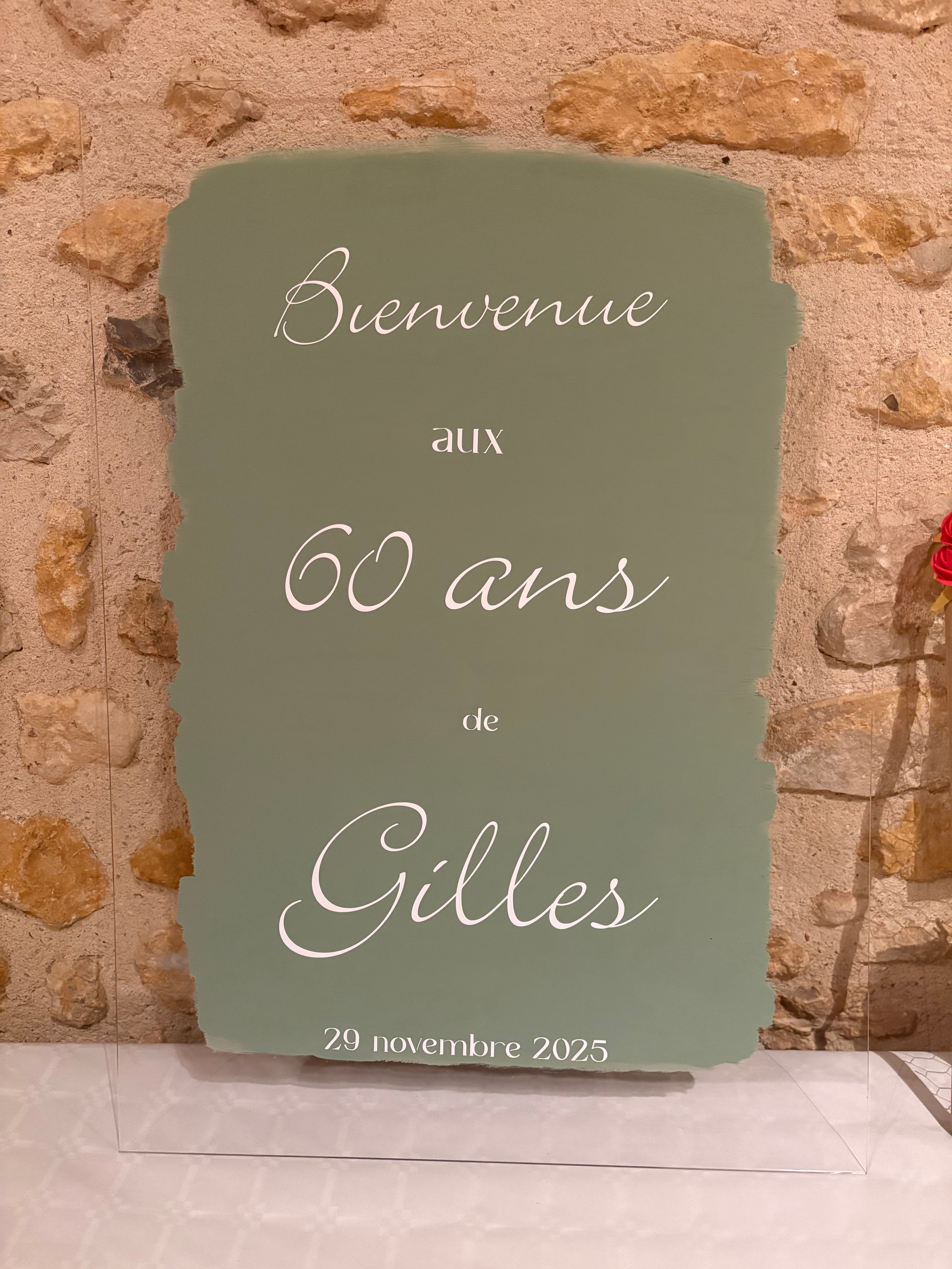 Panneau de bienvenue personnalisé – création artisanale