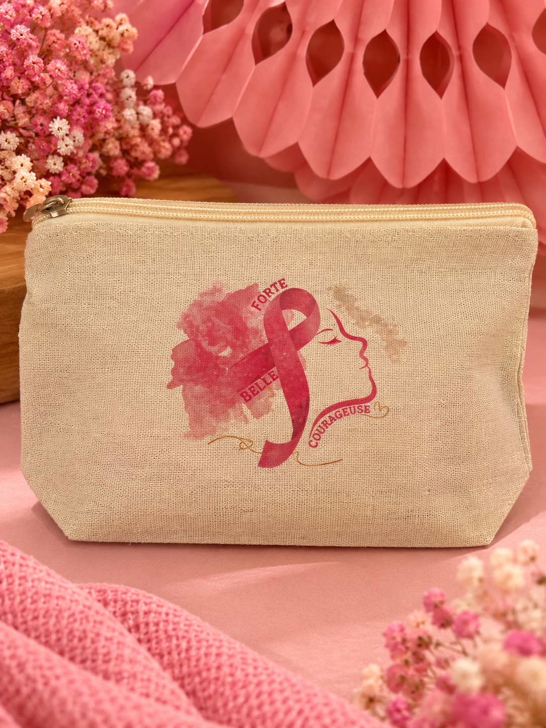Pochette Octobre Rose – Collection solidaire | Keléa Créations